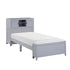 B2024GYBC-1* (2) Twin Bookcase Platform Bed with Hidden Desk, Stool and Storage Bench - B2024GYBC-1*