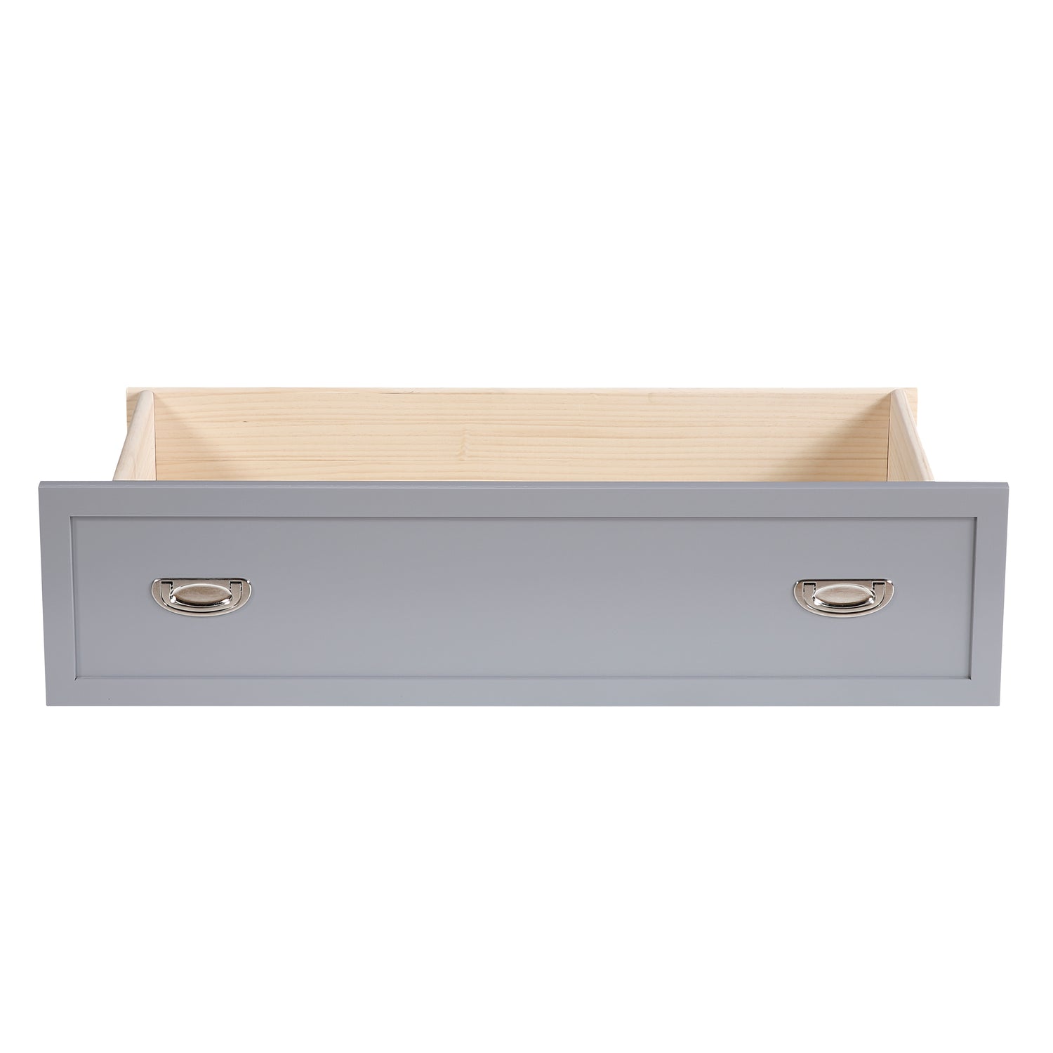 B2024GYBC-1* (2) Twin Bookcase Platform Bed with Hidden Desk, Stool and Storage Bench - B2024GYBC-1*