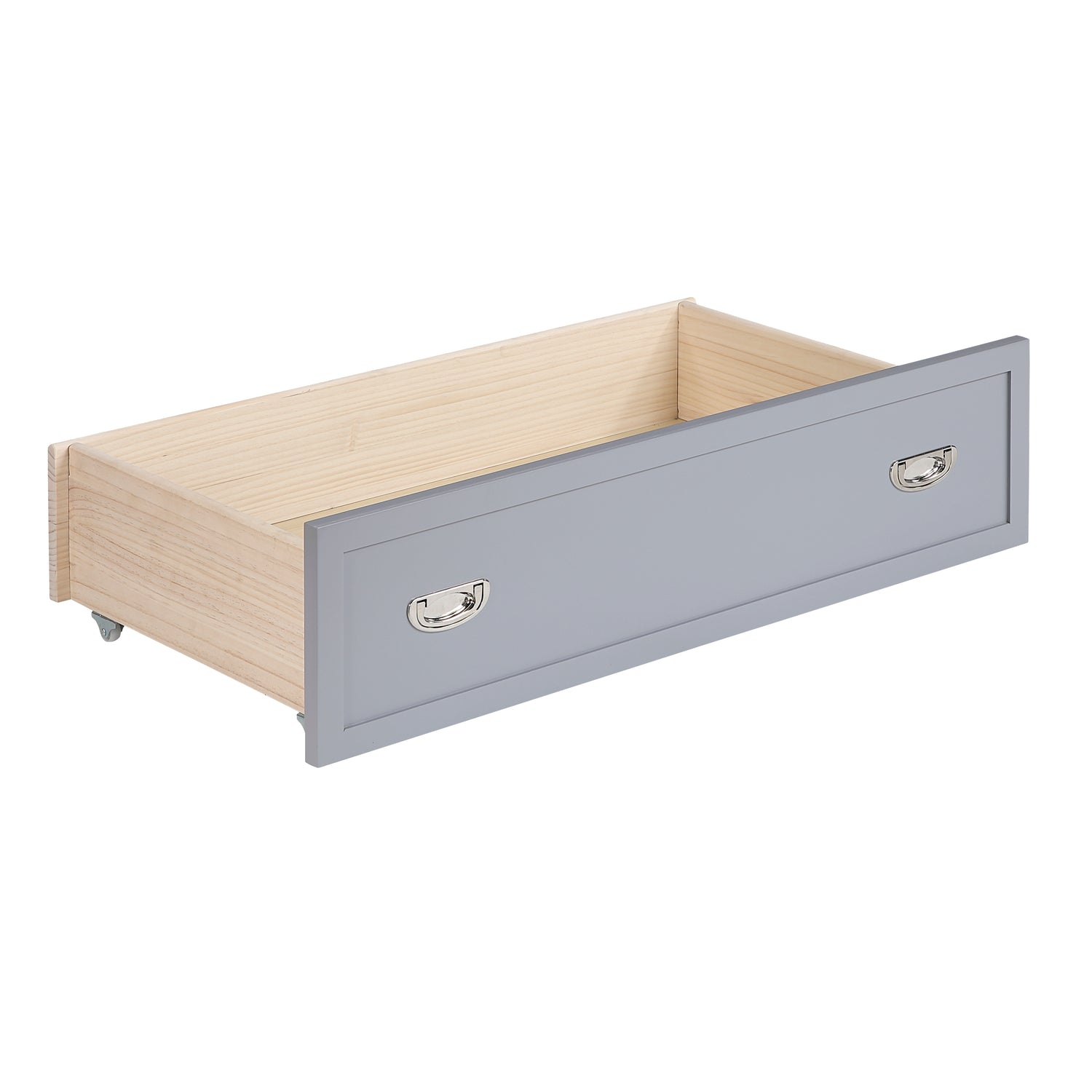 B2024GYBC-1* (2) Twin Bookcase Platform Bed with Hidden Desk, Stool and Storage Bench - B2024GYBC-1*
