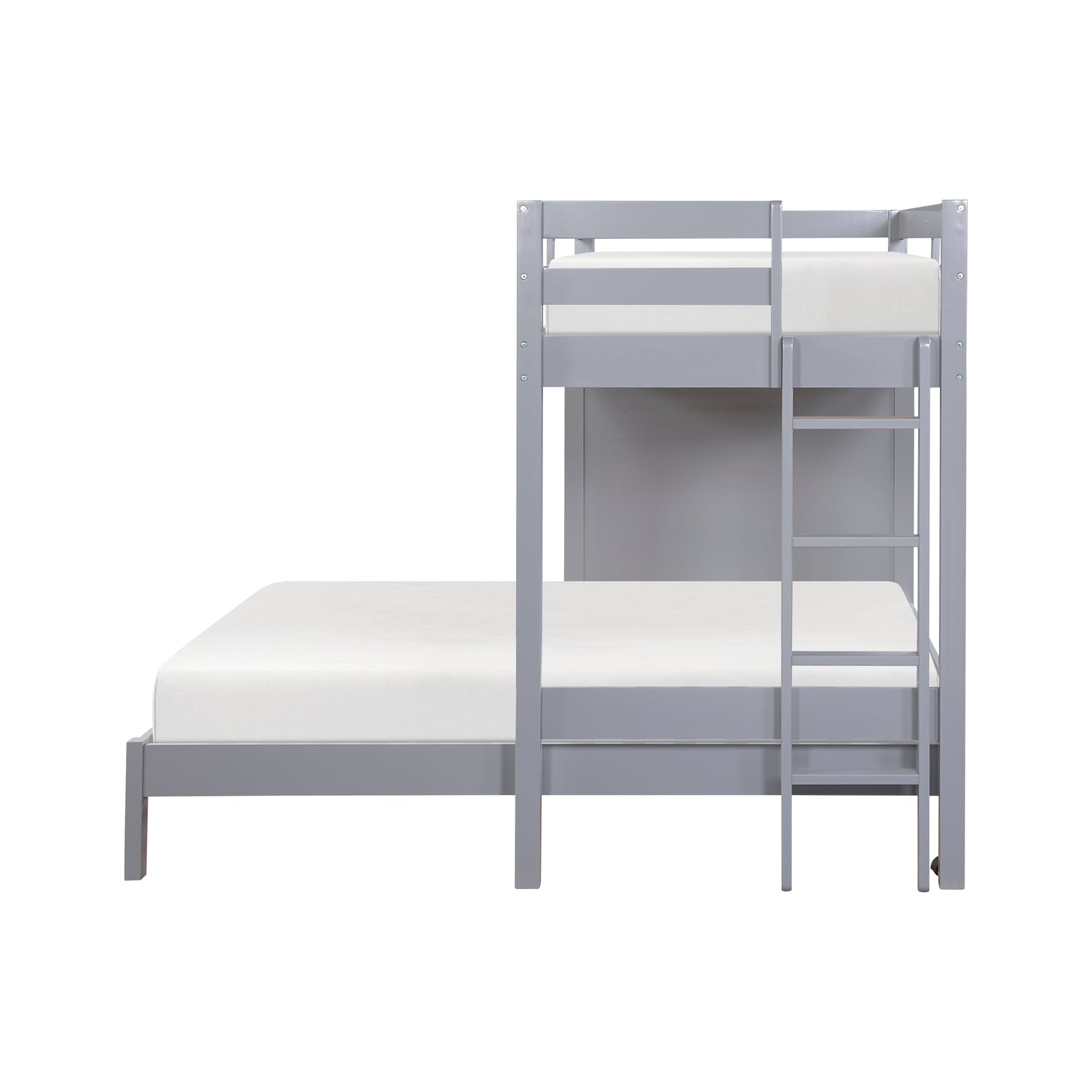 B2024GYLTF-1* (6) Twin/Full Loft Bunk Bed with Chest and Hidden Desk - B2024GYLTF-1*