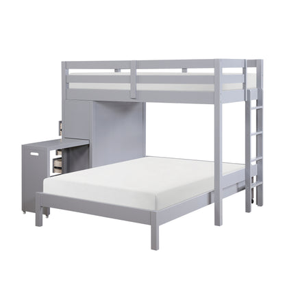 B2024GYLTF-1* (6) Twin/Full Loft Bunk Bed with Chest and Hidden Desk - B2024GYLTF-1*