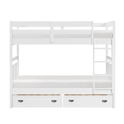 B2024WH-1* (3) Twin/Twin Bunk Bed - B2024WH-1*