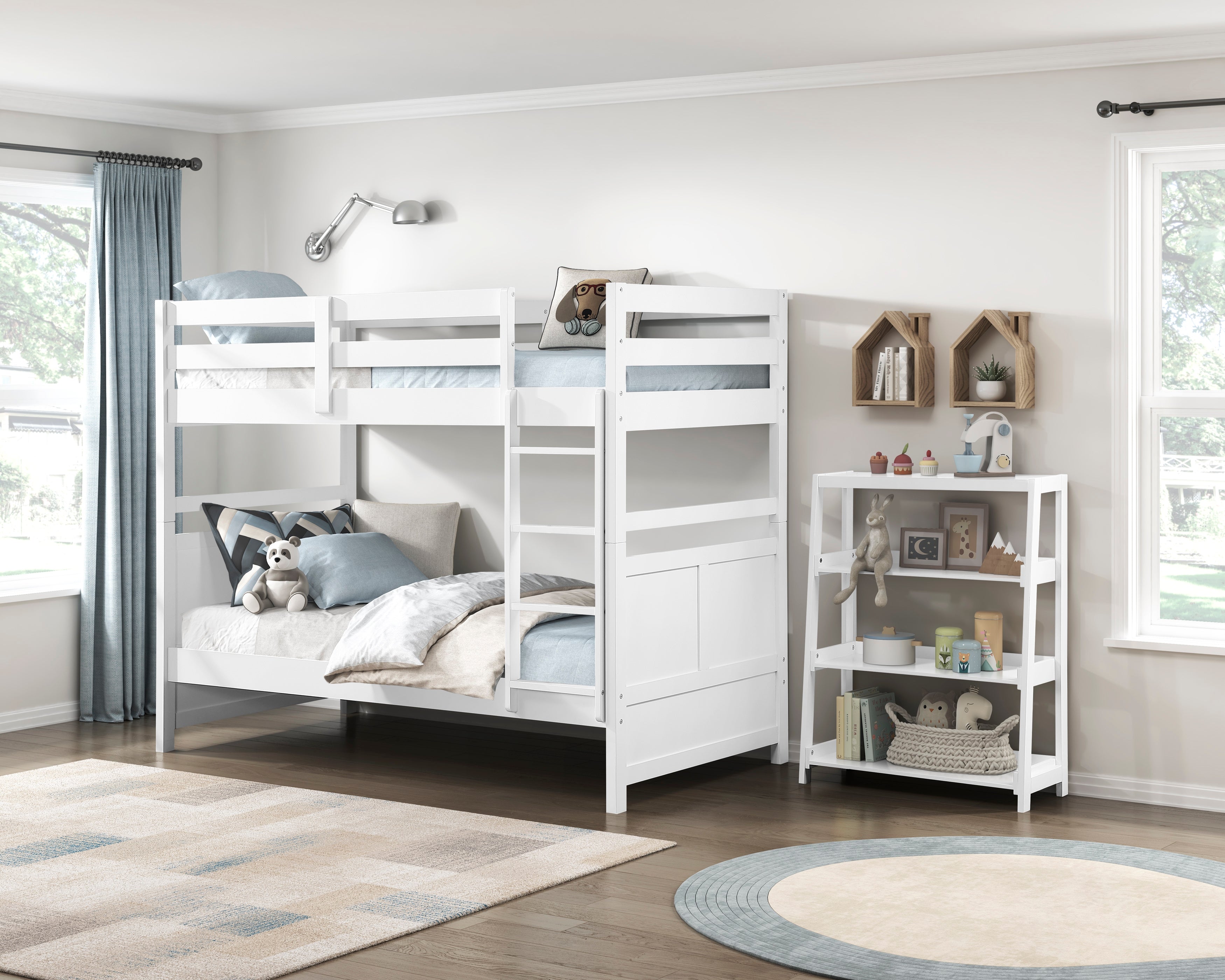 B2024WH-1* (3) Twin/Twin Bunk Bed - B2024WH-1*