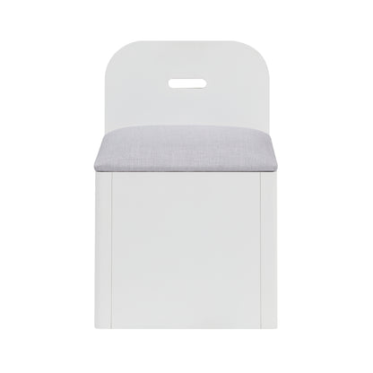 B2024WHBC-1* (2) Twin Bookcase Bed with Hidden Desk, Stool and Storage Bench - B2024WHBC-1*