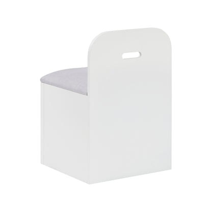 B2024WHBC-1* (2) Twin Bookcase Bed with Hidden Desk, Stool and Storage Bench - B2024WHBC-1*