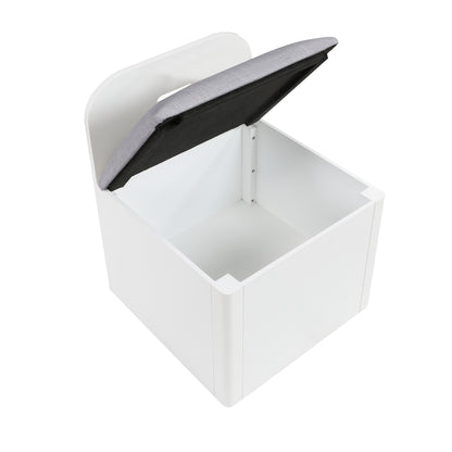 B2024WHBC-1* (2) Twin Bookcase Bed with Hidden Desk, Stool and Storage Bench - B2024WHBC-1*