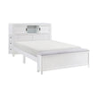 B2024WHBCF-1* (2) Full Bookcase Bed with Hidden Desk, Stool and Storage Bench - B2024WHBCF-1*
