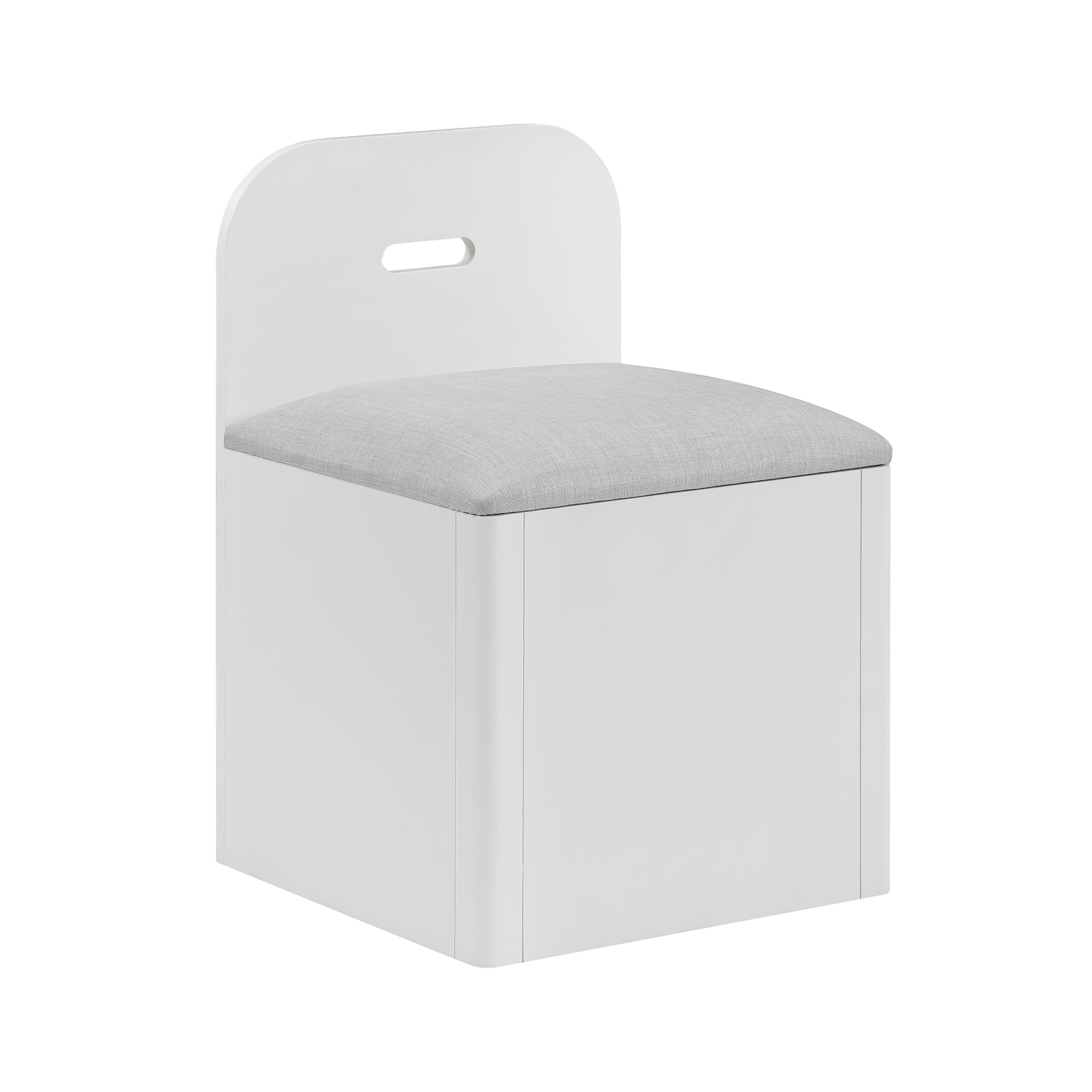 B2024WHBCF-1* (2) Full Bookcase Bed with Hidden Desk, Stool and Storage Bench - B2024WHBCF-1*