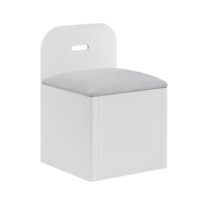 B2024WHBCF-1* (2) Full Bookcase Bed with Hidden Desk, Stool and Storage Bench - B2024WHBCF-1*