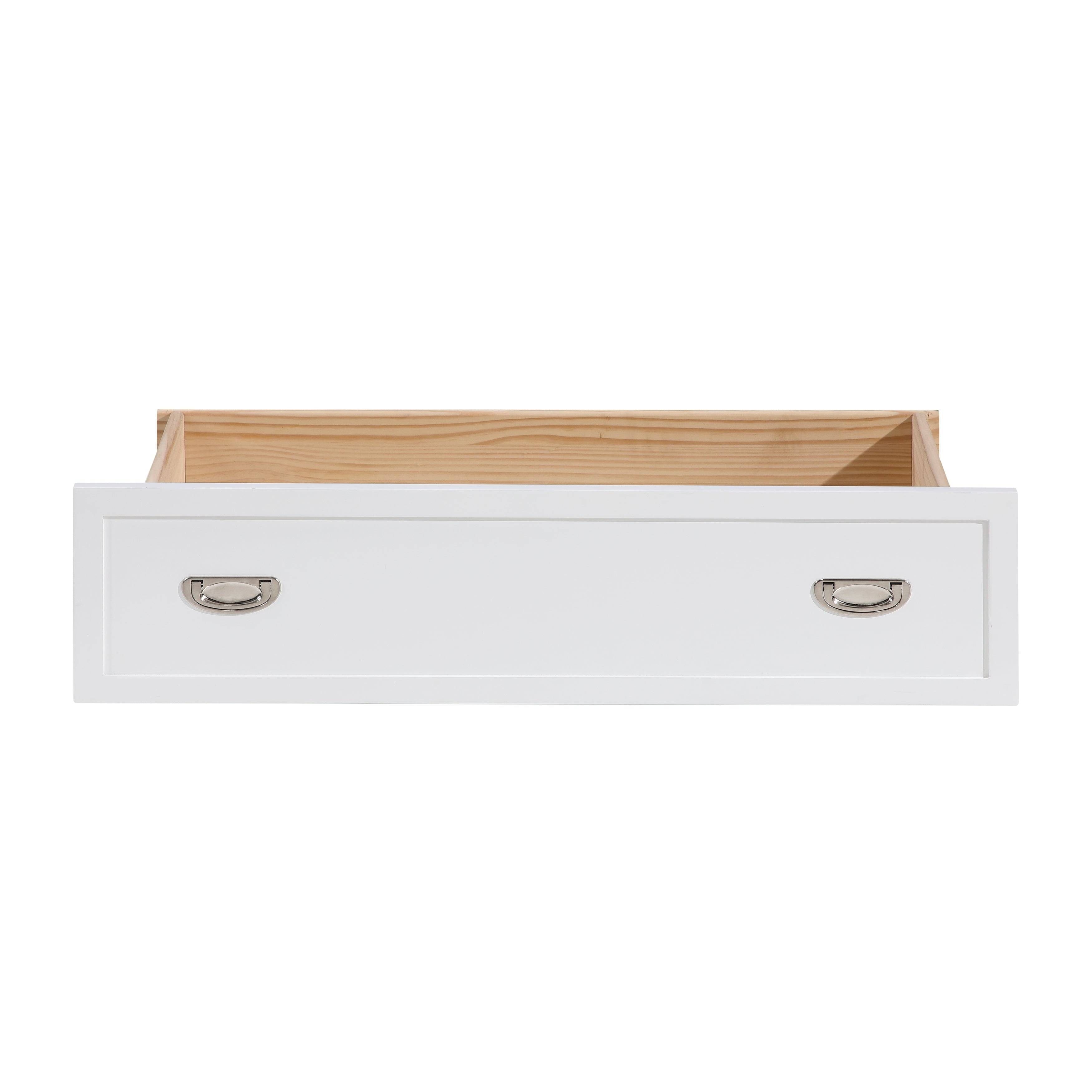 B2024WHBCF-1* (2) Full Bookcase Bed with Hidden Desk, Stool and Storage Bench - B2024WHBCF-1*