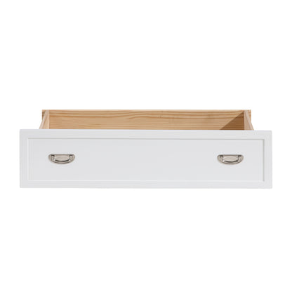 B2024WHBCF-1* (2) Full Bookcase Bed with Hidden Desk, Stool and Storage Bench - B2024WHBCF-1*