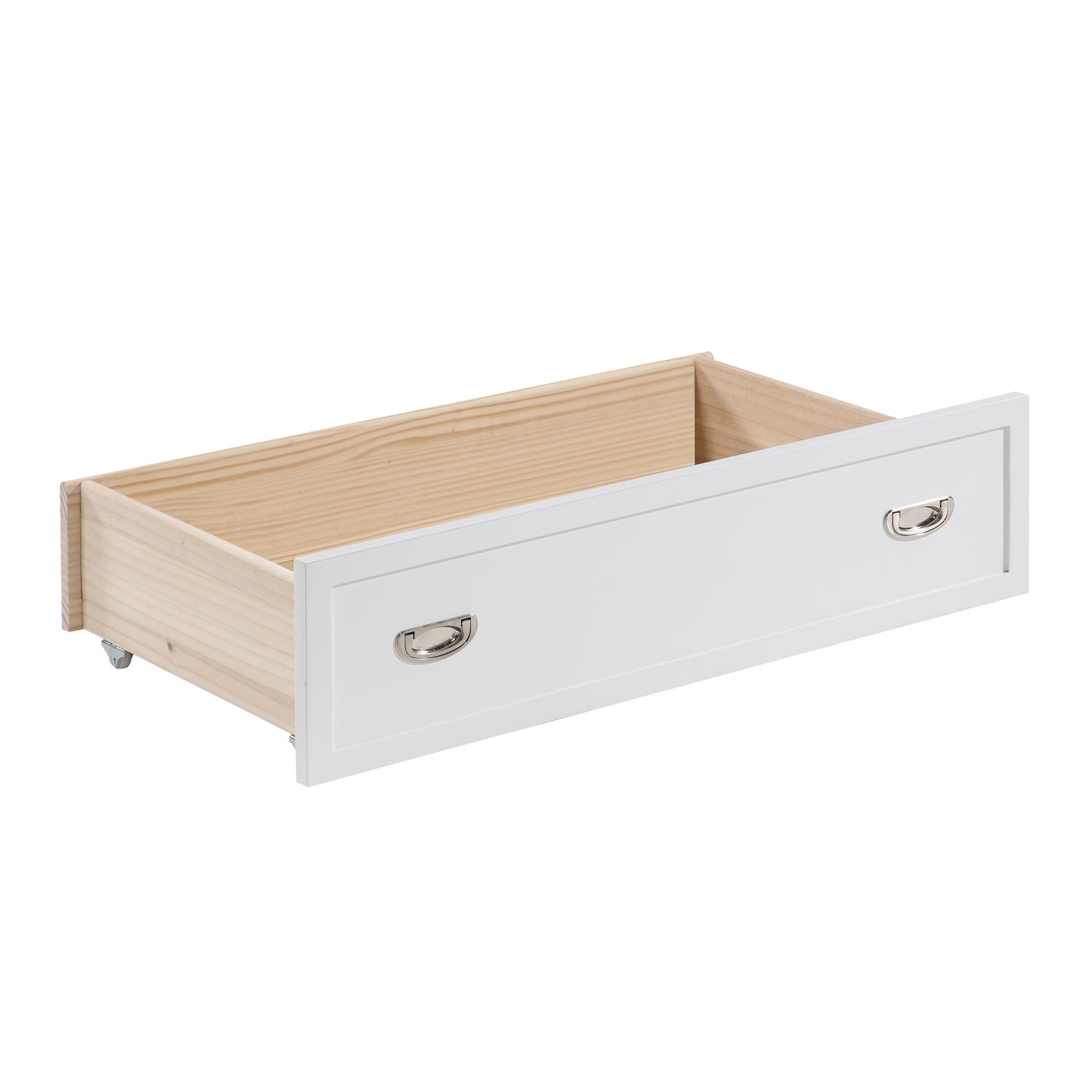 B2024WHBCF-1* (2) Full Bookcase Bed with Hidden Desk, Stool and Storage Bench - B2024WHBCF-1*