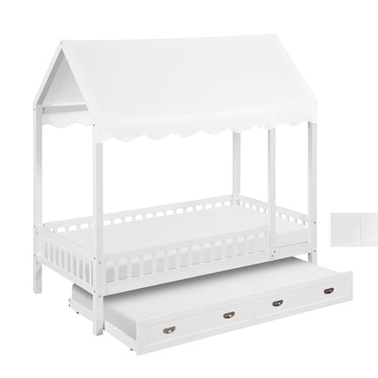 B2024WHCP-1 Twin Canopy Platform Bed - B2024WHCP-1