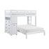 B2024WHLTF-1* (6) Twin/Full Loft Bunk Bed with Chest and Hidden Desk - B2024WHLTF-1*