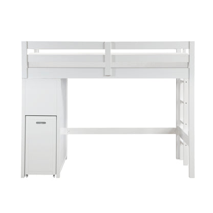 B2024WHLTF-1* (6) Twin/Full Loft Bunk Bed with Chest and Hidden Desk - B2024WHLTF-1*