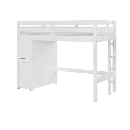 B2024WHLTF-1* (6) Twin/Full Loft Bunk Bed with Chest and Hidden Desk - B2024WHLTF-1*