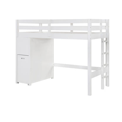 B2024WHLTF-1* (6) Twin/Full Loft Bunk Bed with Chest and Hidden Desk - B2024WHLTF-1*