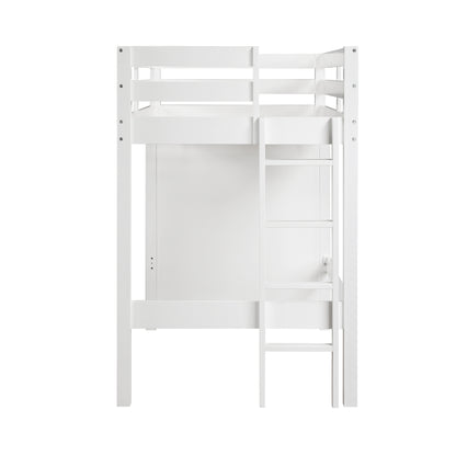 B2024WHLTF-1* (6) Twin/Full Loft Bunk Bed with Chest and Hidden Desk - B2024WHLTF-1*