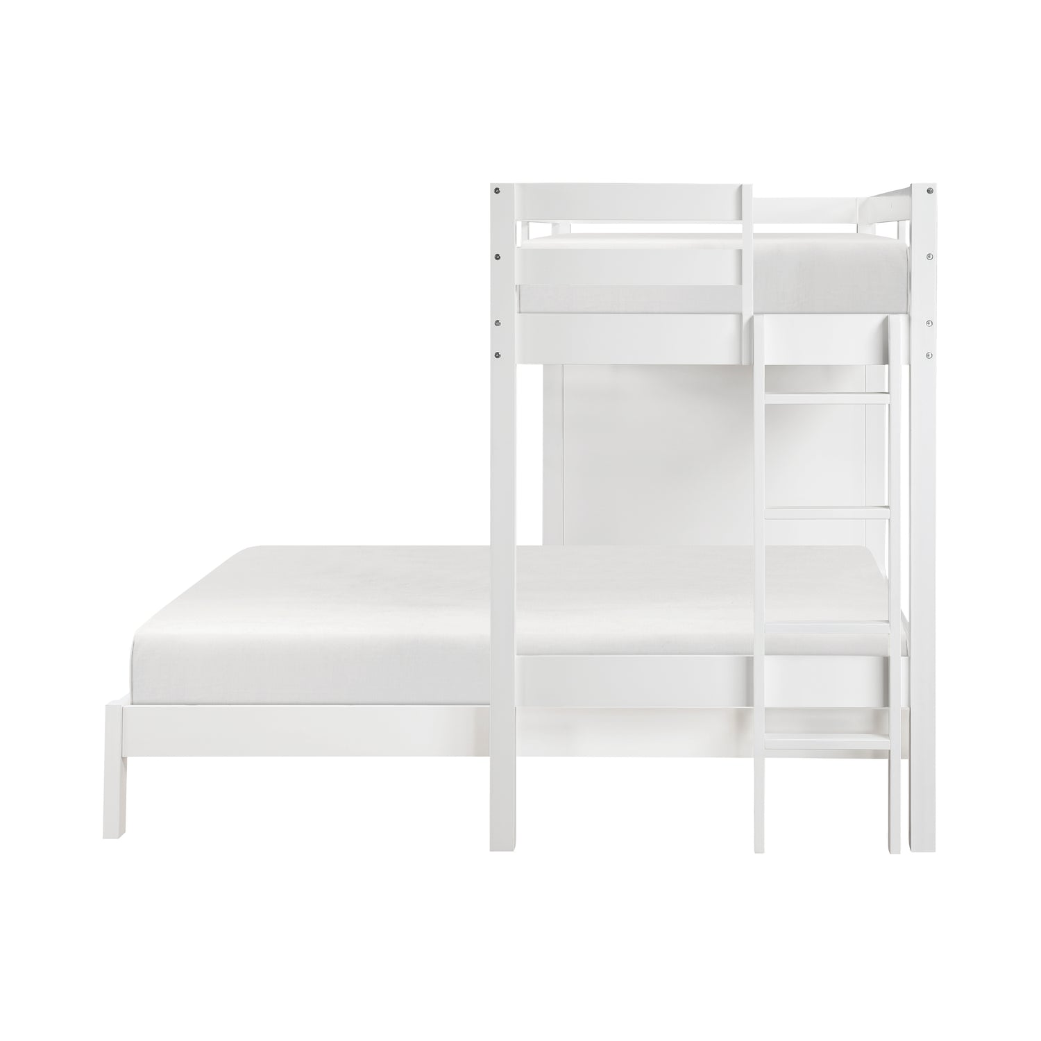 B2024WHLTF-1* (6) Twin/Full Loft Bunk Bed with Chest and Hidden Desk - B2024WHLTF-1*