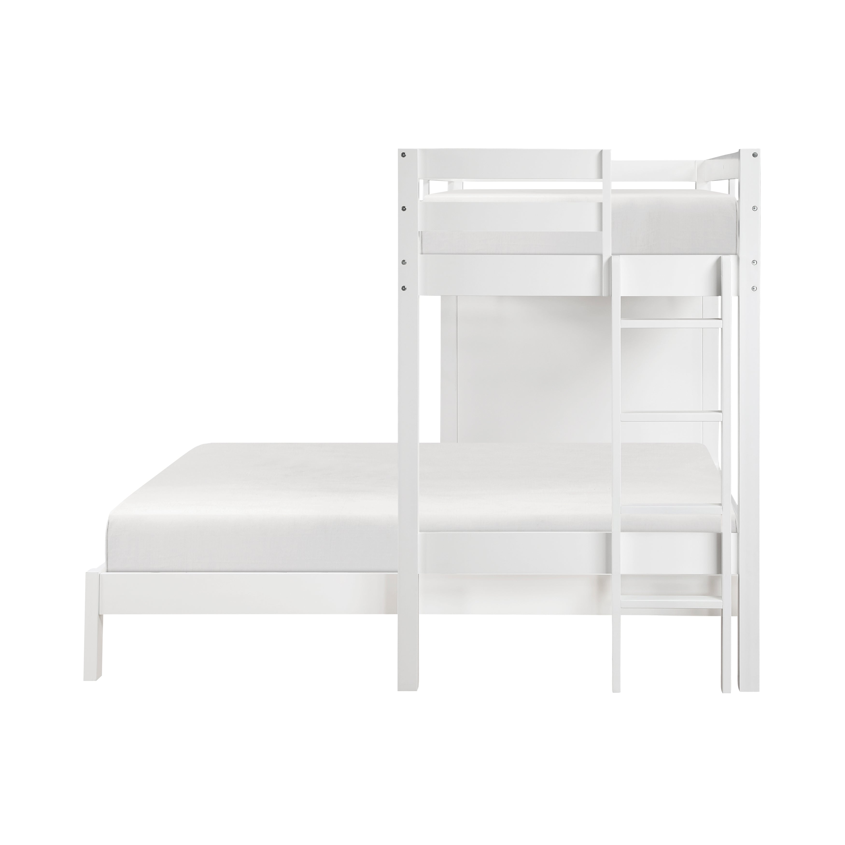 B2024WHLTF-1* (6) Twin/Full Loft Bunk Bed with Chest and Hidden Desk - B2024WHLTF-1*