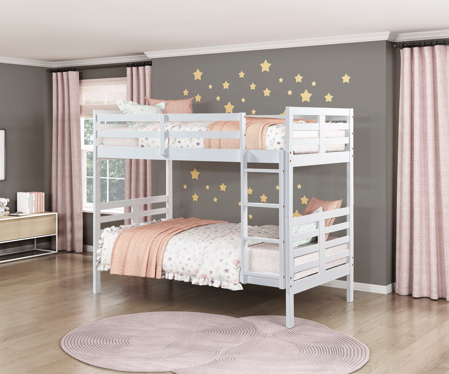 B2026WH-1* (3) Twin/Twin Bunk Bed - B2026WH-1*