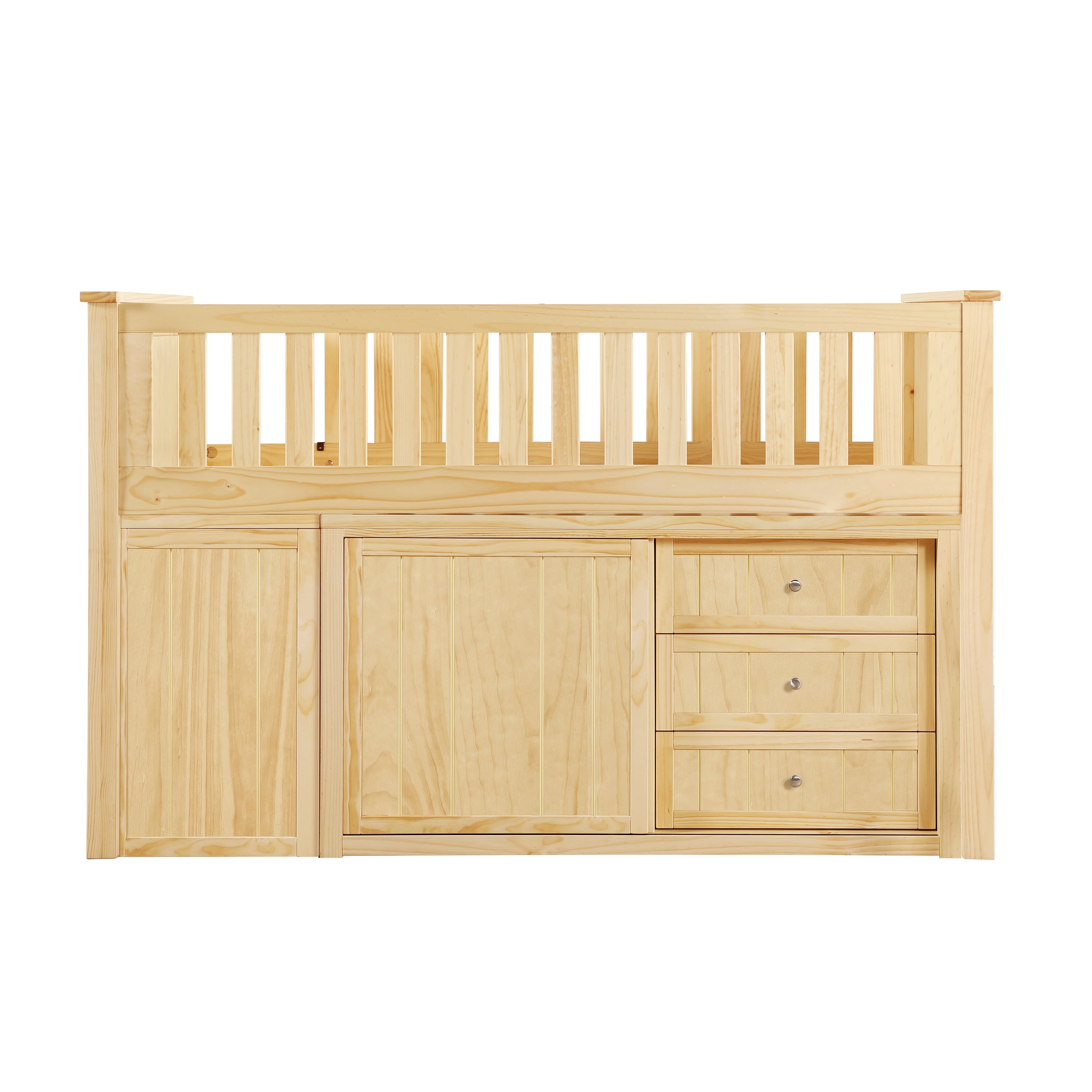 B2043LL-1*BC2DR (6) Low Loft Bunk with Bookcase and 2 Dressers - B2043LL-1*BC2DR