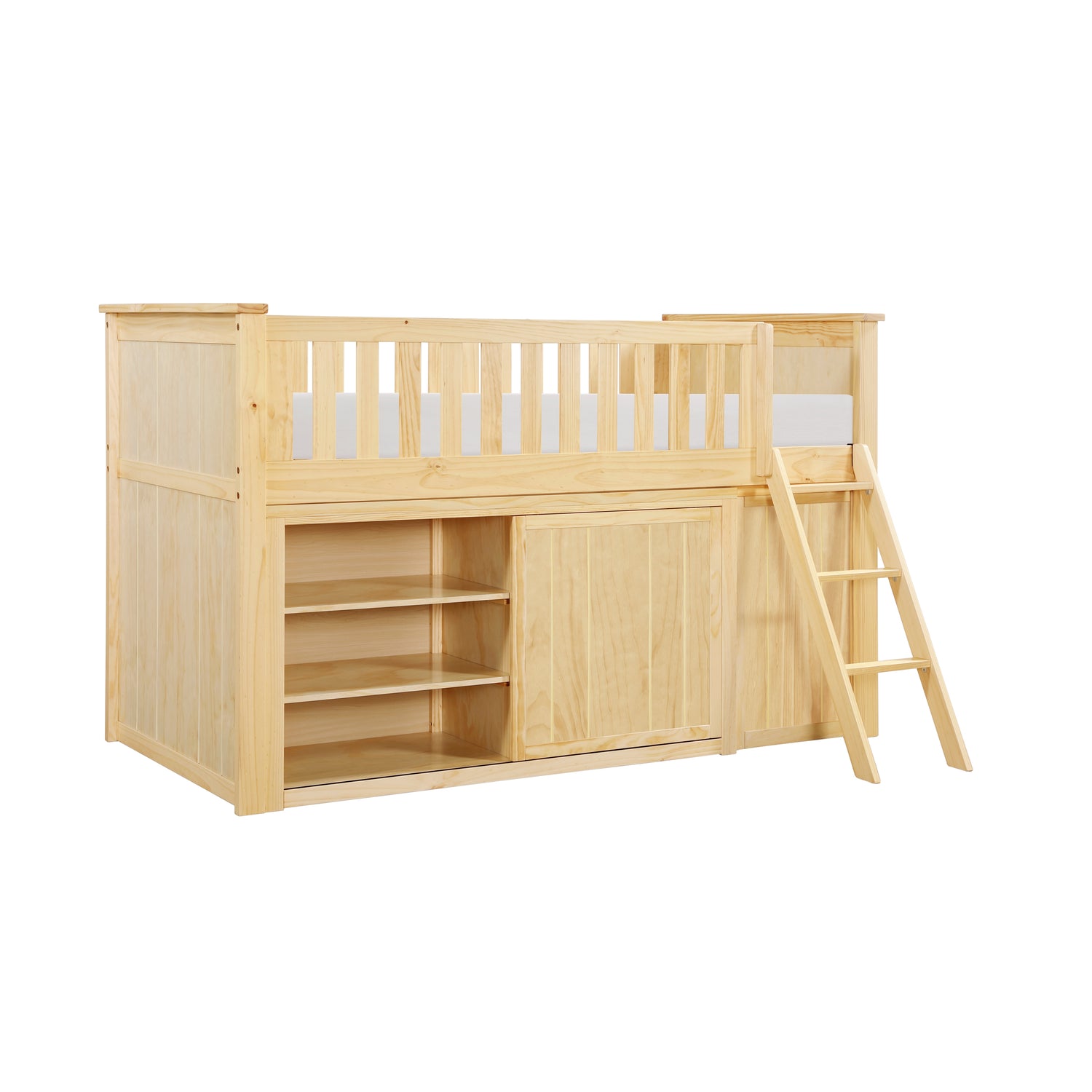 B2043LL-1*BC2DR (6) Low Loft Bunk with Bookcase and 2 Dressers - B2043LL-1*BC2DR