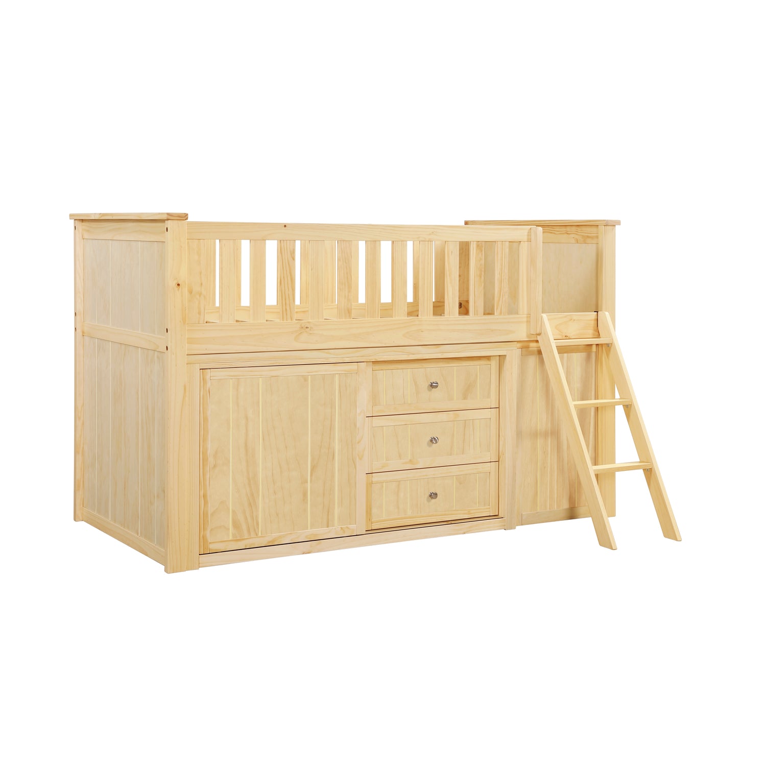 B2043LL-1*BC2DR (6) Low Loft Bunk with Bookcase and 2 Dressers - B2043LL-1*BC2DR