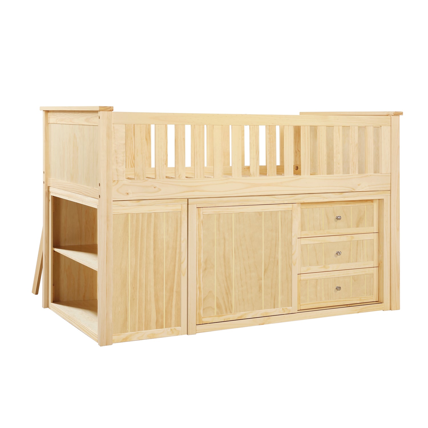 B2043LL-1*BC2DR (6) Low Loft Bunk with Bookcase and 2 Dressers - B2043LL-1*BC2DR