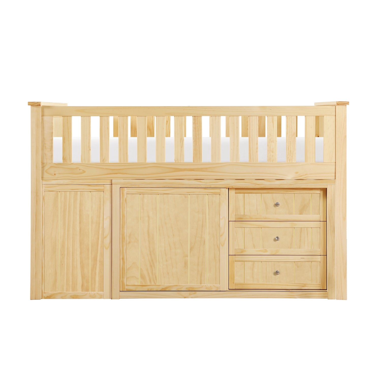 B2043LL-1*BC2DR (6) Low Loft Bunk with Bookcase and 2 Dressers - B2043LL-1*BC2DR