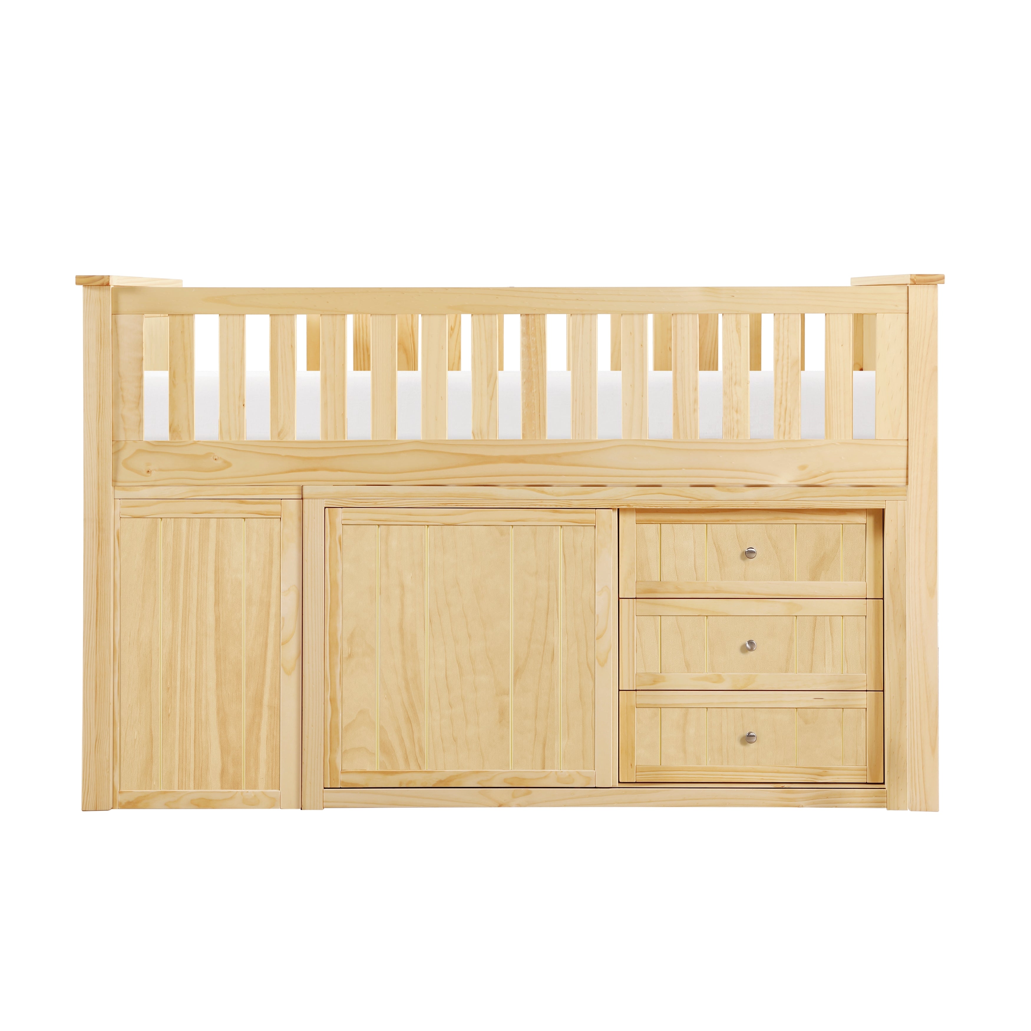 B2043LL-1*BC2DR (6) Low Loft Bunk with Bookcase and 2 Dressers - B2043LL-1*BC2DR