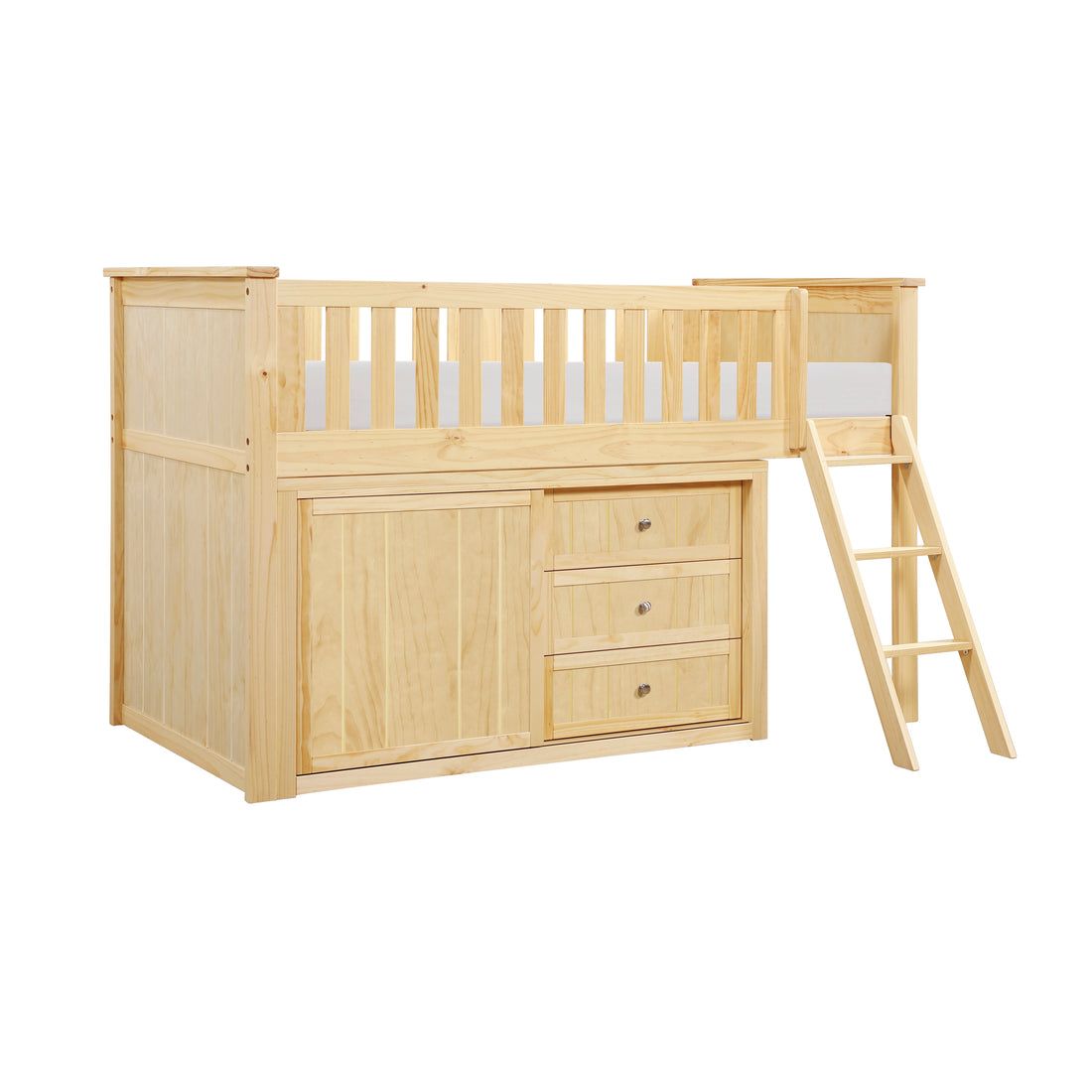 B2043LL-1*DR (4) Low Loft Bunk with Dresser - B2043LL-1*DR