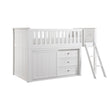 B2053LLW-1*BCDR (5) Low Loft Bunk with Bookcase and Dresser - B2053LLW-1*BCDR