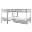 B2063CN-1R* (4) Corner Bunk Bed with Twin Trundle - B2063CN-1R*