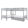 B2063CN-1T* (4) Corner Bunk Bed with Storage Boxes - B2063CN-1T*