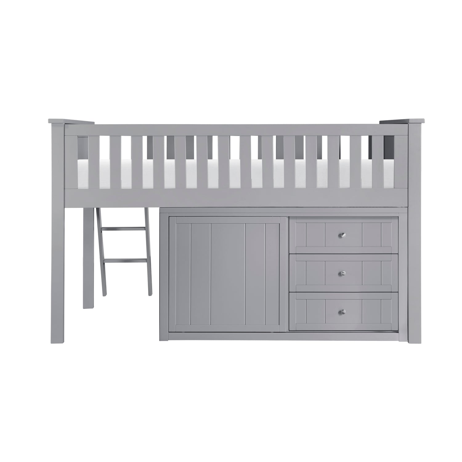 B2063LL-1*BCDR (5) Low Loft Bunk with Bookcase and Dresser - B2063LL-1*BCDR