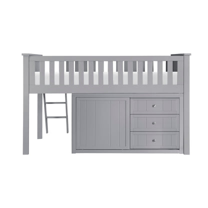 B2063LL-1*BCDR (5) Low Loft Bunk with Bookcase and Dresser - B2063LL-1*BCDR