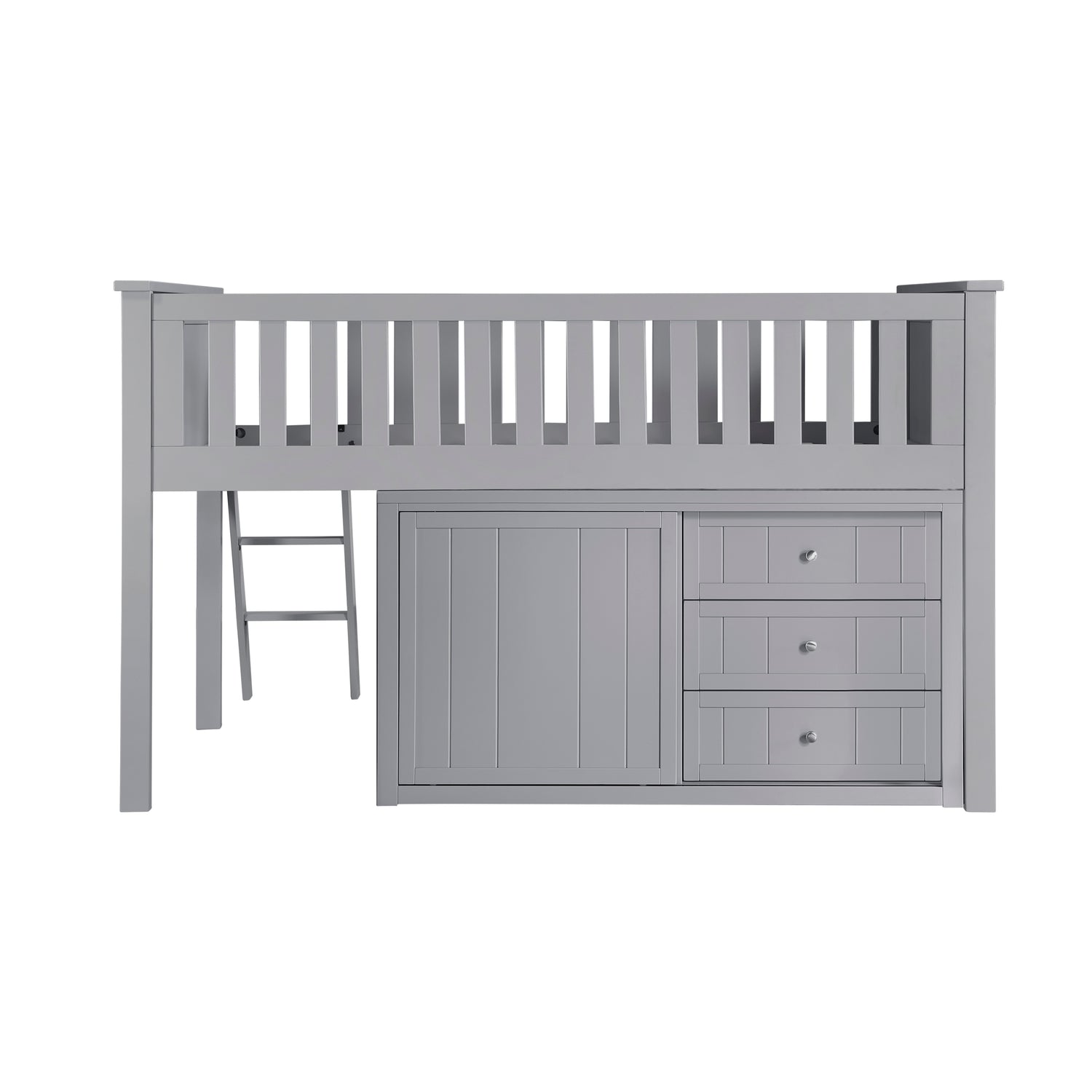 B2063LL-1*BCDR (5) Low Loft Bunk with Bookcase and Dresser - B2063LL-1*BCDR
