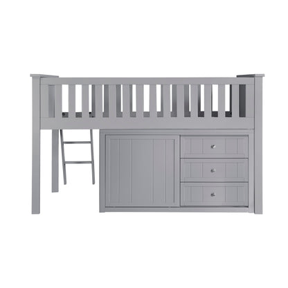 B2063LL-1*BCDR (5) Low Loft Bunk with Bookcase and Dresser - B2063LL-1*BCDR
