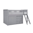B2063LL-1*DR (4) Low Loft Bunk with Dresser - B2063LL-1*DR