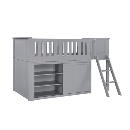 B2063LL-1*DR (4) Low Loft Bunk with Dresser - B2063LL-1*DR