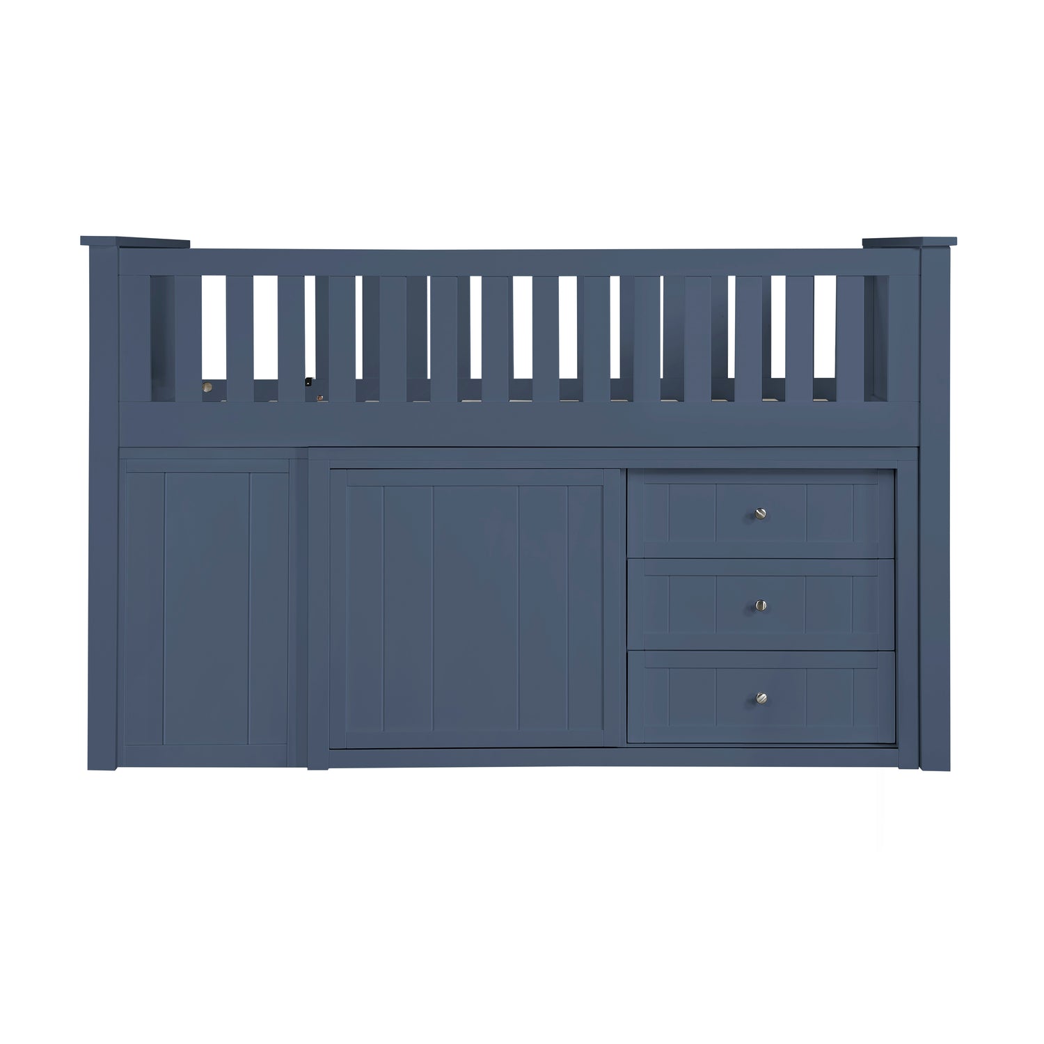 B2083BULL-1*BC2DR (6) Low Loft Bunk with Bookcase and 2 Dressers - B2083BULL-1*BC2DR