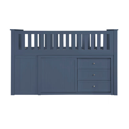 B2083BULL-1*BC2DR (6) Low Loft Bunk with Bookcase and 2 Dressers - B2083BULL-1*BC2DR