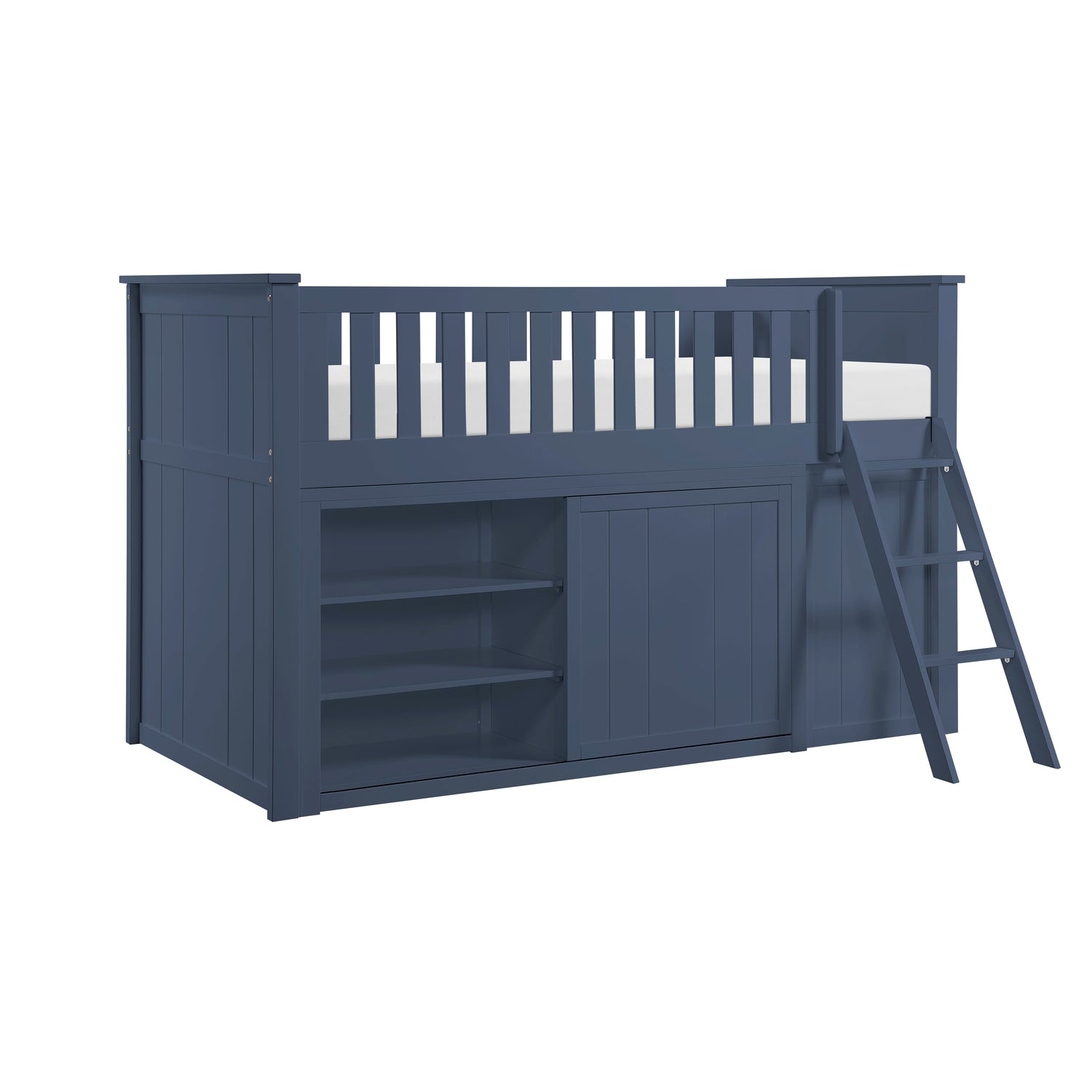 B2083BULL-1*BC2DR (6) Low Loft Bunk with Bookcase and 2 Dressers - B2083BULL-1*BC2DR