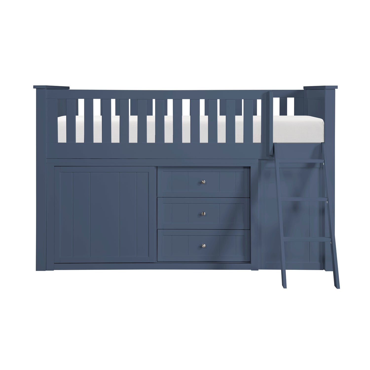B2083BULL-1*BCDR (5) Low Loft Bunk with Bookcase and Dresser - B2083BULL-1*BCDR
