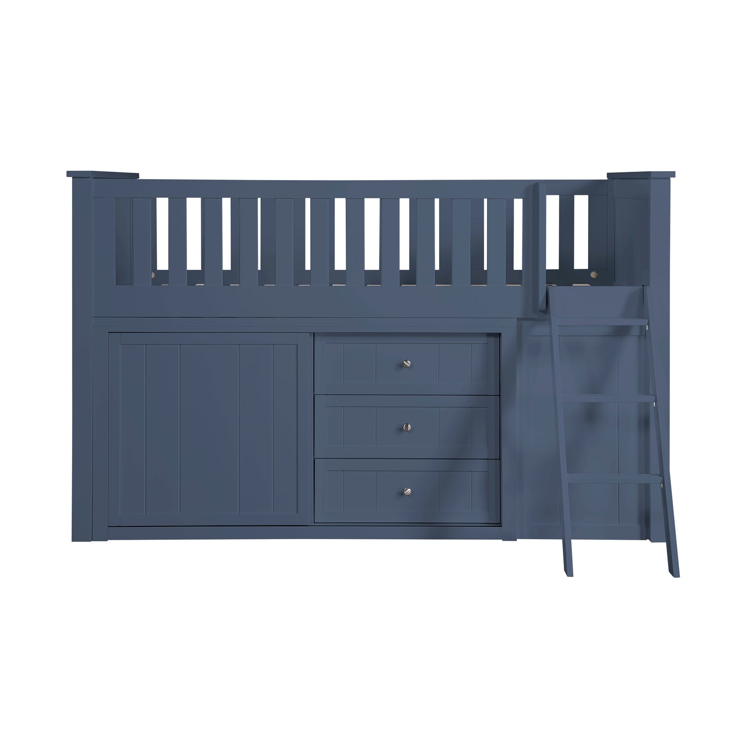 B2083BULL-1*BCDR (5) Low Loft Bunk with Bookcase and Dresser - B2083BULL-1*BCDR