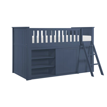 B2083BULL-1*BCDR (5) Low Loft Bunk with Bookcase and Dresser - B2083BULL-1*BCDR