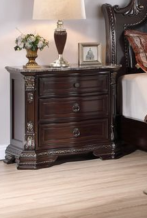 B3000 - Marble Top Nightstand - B3000-Nightstand