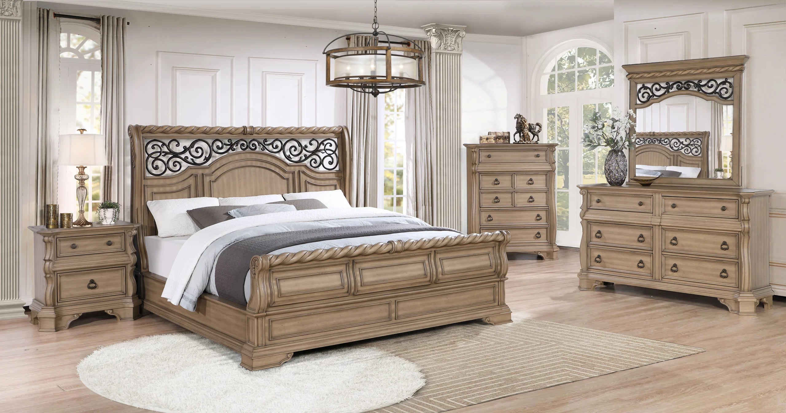 B7010 - 4pc or 5pc Bedroom Set - Queen, King *5pc King - B7010 4pc or 5pc Bedroom Set 5pc King