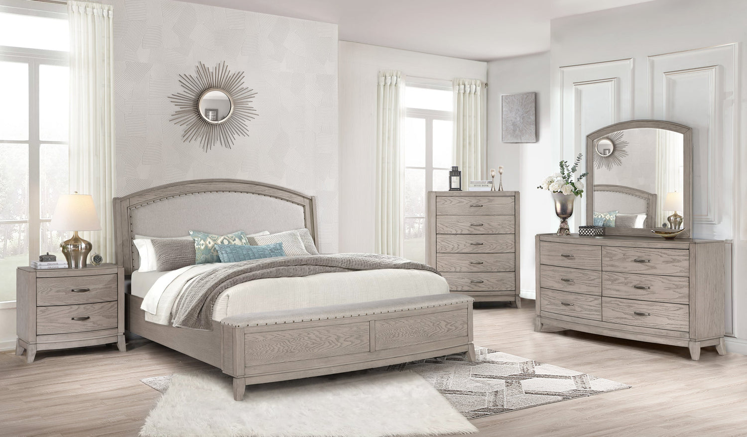 B8000 - 4pc or 5pc Bedroom Set - Queen, King *5pc Queen - B8000 4pc or 5pc Bedroom Set 5pc Queen